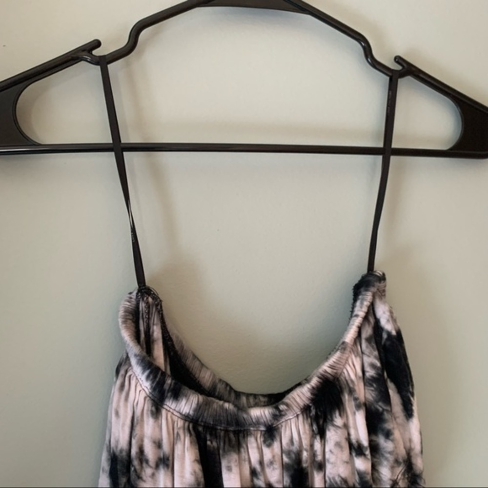Love Culture Black and White Tye Dye Strapless Maxi Dress. Size small. - Picture 5 of 5
